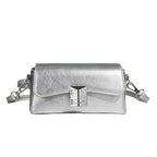 Small shoulder bag for women, retro small square bag for women, versatile shoulder bag, metallic Crossbody bag, simple commuter bag cross body