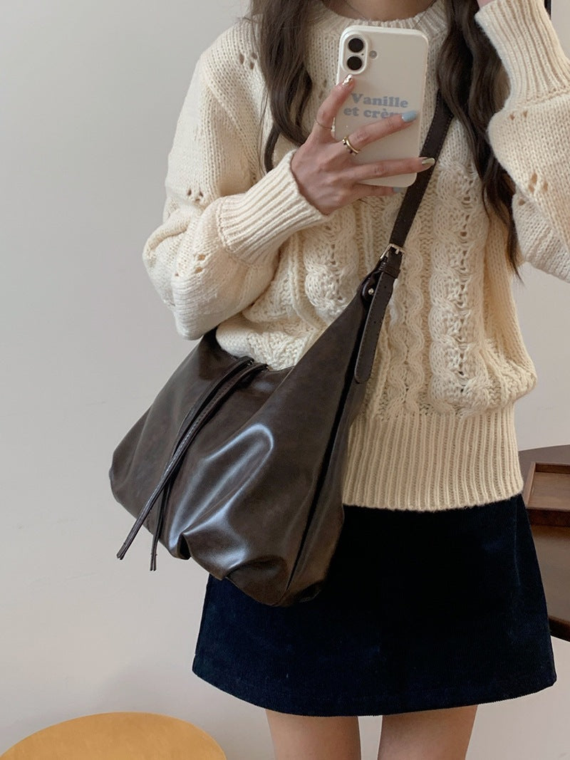 Retro Underarm Bag, Women's Autumn and Winter Fashion Tote Bag, Large Capacity Crossbody Bag - SJB-DIAMOND ELITES