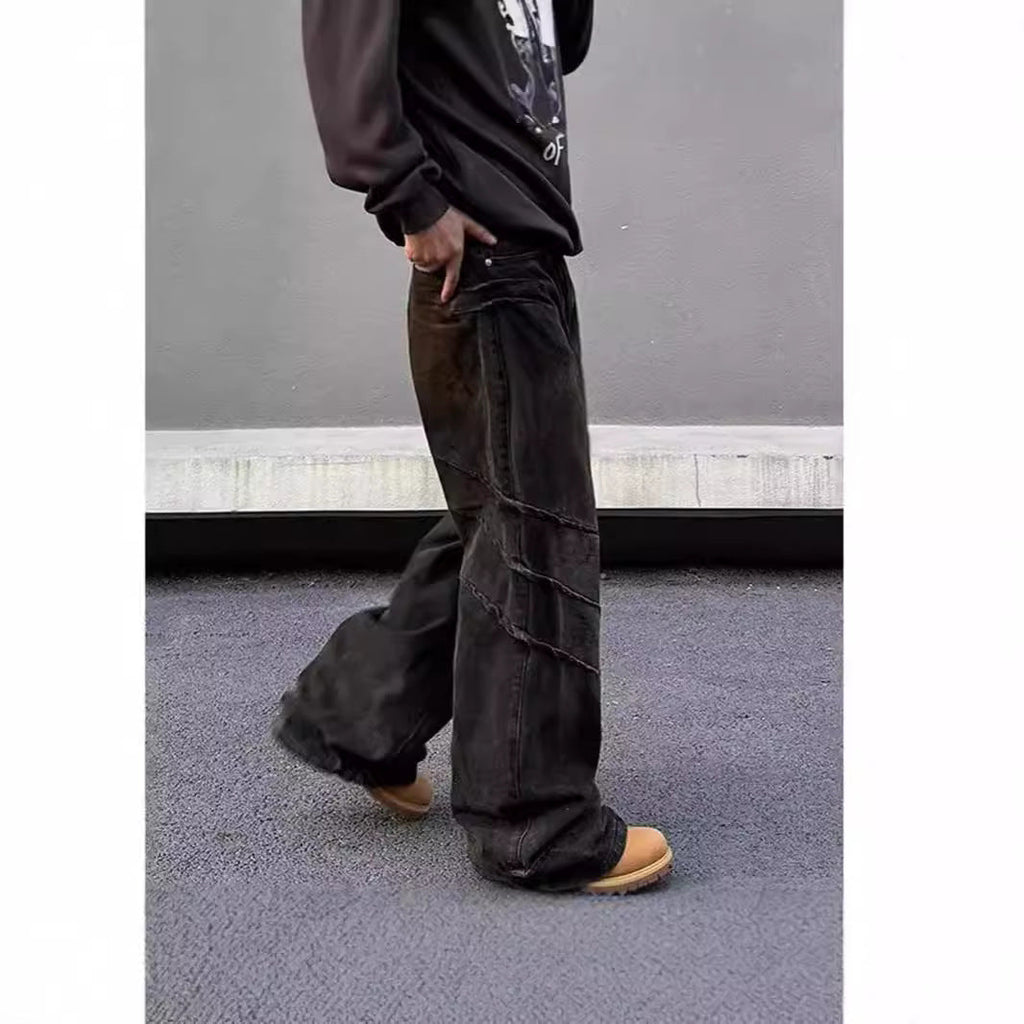High Street Design Distressed And Dirty Waste-style Jeans For Men Lootquake LLC