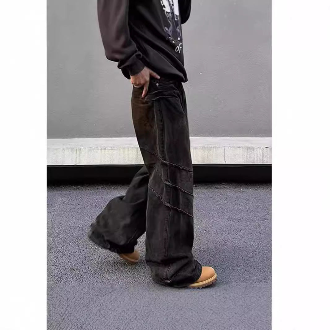 High Street Design Distressed And Dirty Waste-style Jeans For Men Lootquake LLC