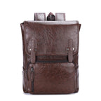 Trendy Men's Retro Backpack Trendy Cover Travel Business Bag Soft Leather Men's Backpack MB21080303 - SJB-DIAMOND ELITES