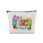 Linen printed cosmetic bag, cosmetic lipstick storage bag, small simple zipper evening clutch bag, - SJB-DIAMOND ELITES