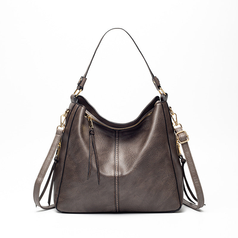 Large vegan leather hobo handbag for women with detachable long strap SHOMICOBOUTIQUE
