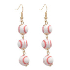 Rhinestone Football & Rugby Earrings for Women - Sparkling Sports Fan Dangle Drop Stud Earrings