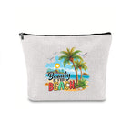Linen printed cosmetic bag, cosmetic lipstick storage bag, small simple zipper evening clutch bag, - SJB-DIAMOND ELITES