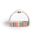 Straw transparent PVC semicircular cosmetic bag, waterproof woven toiletries bag, travel storage bag, makeup bags small,Transparent Cosmetic Bag, - SJB-DIAMOND ELITES