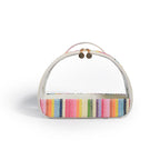 Straw transparent PVC semicircular cosmetic bag, waterproof woven toiletries bag, travel storage bag, makeup bags small,Transparent Cosmetic Bag, - SJB-DIAMOND ELITES