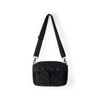 Women's bag simple tooling shoulder Crossbody bag, small pleated stylish casual nylon bag, small square purse