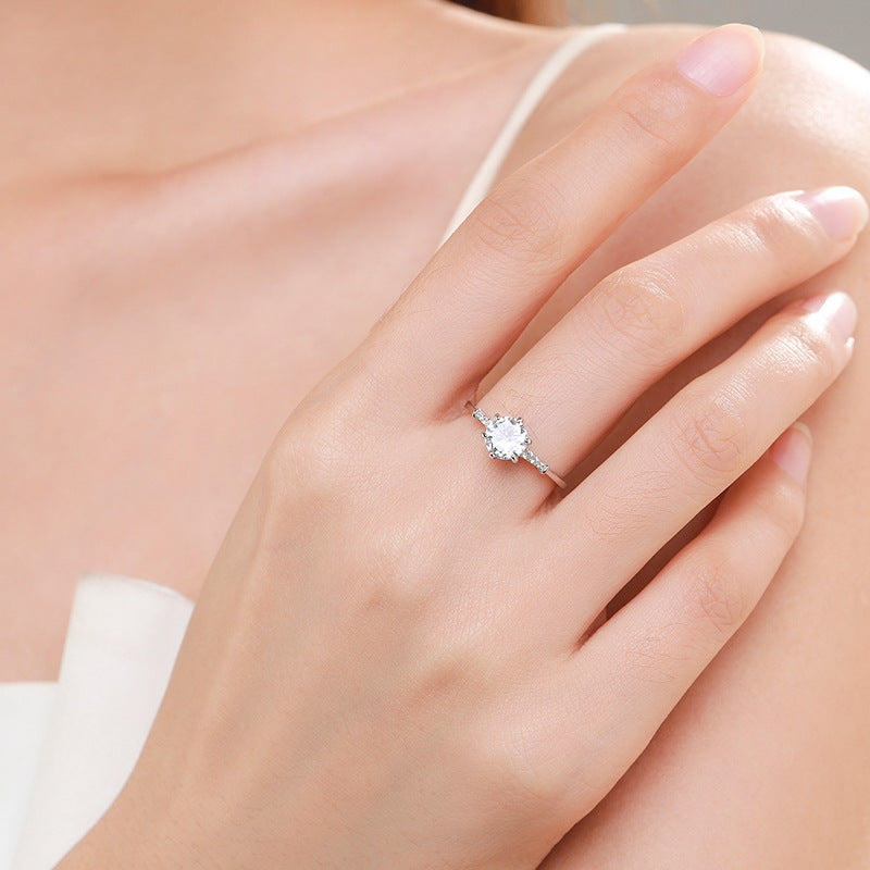 Female Fashion 1 Karat S925 Silver Ring Female Pi-Mart