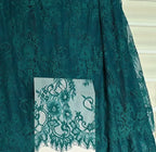 3Meters/lot Off White French Chantilly Lace Fabric , Eyelash Embroidery Lace Craft Bridal Veil Lace Accessory 150cm Width