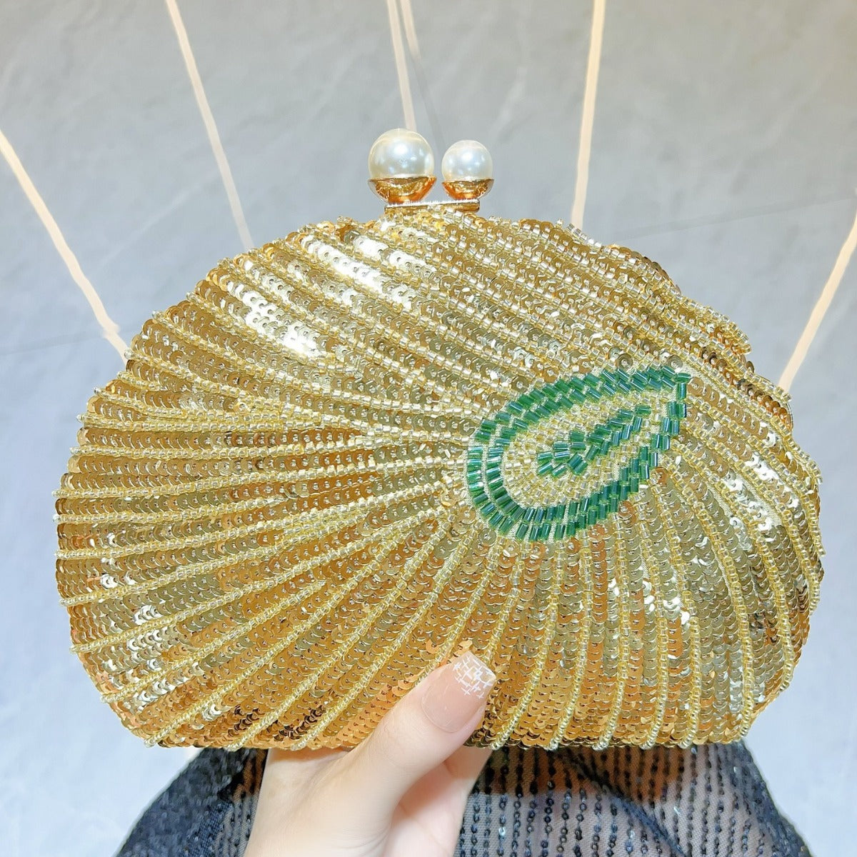 Elegant Retro Craft Beaded Evening Bag – Stylish Clutch Purse for Prom, Party, and Special Occasions – Perfect Prom Bags Clutches with Sparkling Beadwork - SJB-DIAMOND ELITES