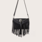 stylish envelope bag, skull fringed bag, women's rivet shoulder crossbody bag - SJB-DIAMOND ELITES