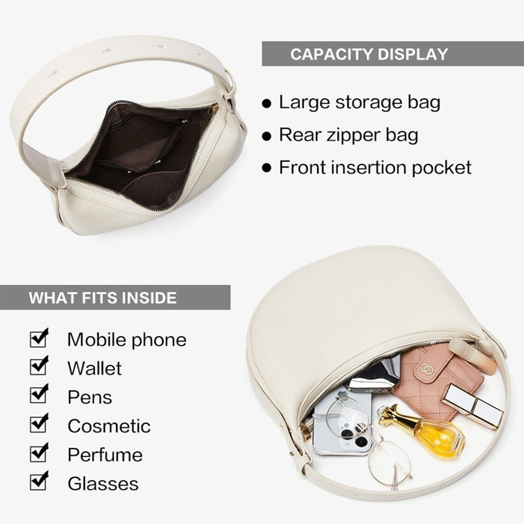 Half Moon Bag, Shoulder Strap Adjustable Shoulder Bag, Hobo Bag for Women - SJB-DIAMOND ELITES