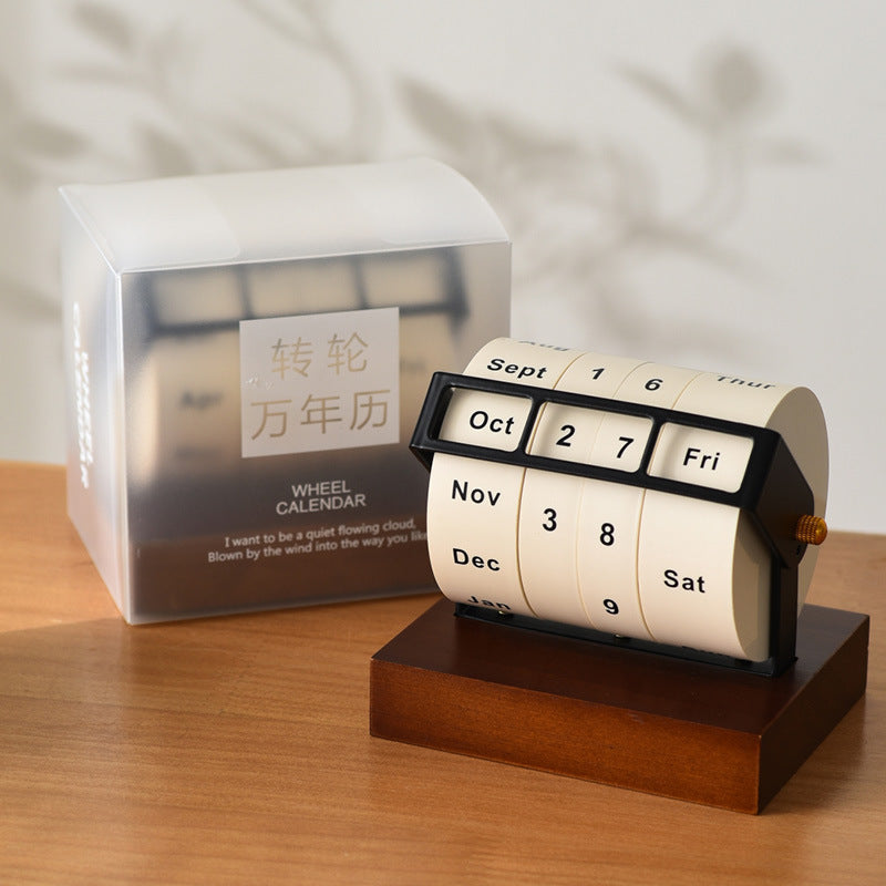 Wheel Calendar Large Rotating Desktop Decoration Pi-Mart