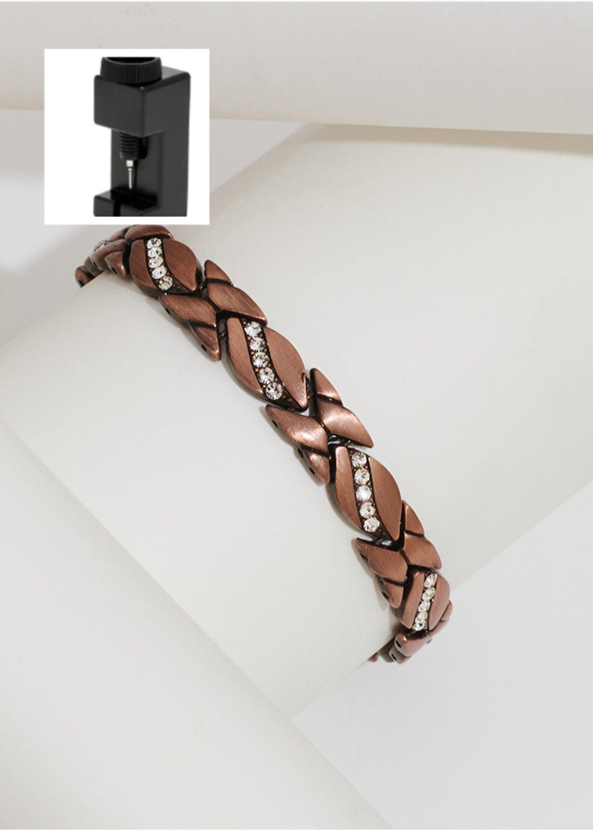 MAC083 Leaf Brushed Creative Magnet Bracelet - SJB-DIAMOND ELITES