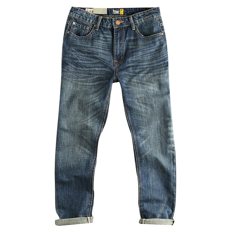 Men's Casual Retro Pocket Straight Jeans Lootquake LLC