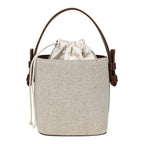Stylish Canvas Bucket Bag – Versatile Contrast Bag & Elegant Shoulder Crossbody Handbag hobo