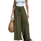 Women's Drawstring Loose Casual Wide-leg Trousers Lootquake LLC