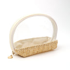 Travel makeup bag,Makeup bag organizers,Makeup bags small, woven cosmetics storage bag, portable waterproof cosmetic bag, small straw travel storage bag - SJB-DIAMOND ELITES