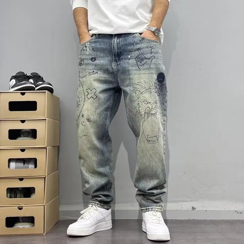 Personalized Letter Jeans Hip Hop Ins Trendy High Street Lootquake LLC