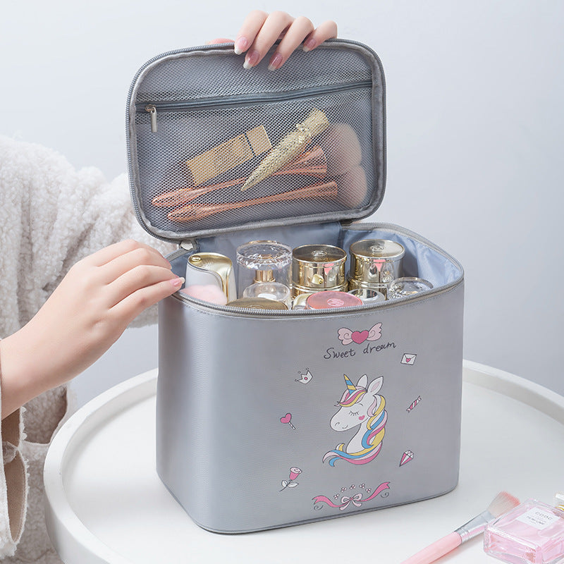 Waterproof cosmetic bag, large capacity foldable portable travel bag, women's cosmetic storage bag, toilet bag, makeup bag organizer, - SJB-DIAMOND ELITES