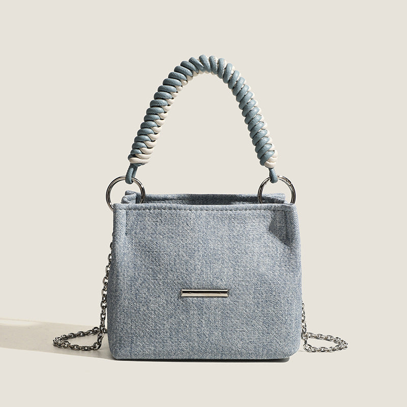 Design super soft bucket bag, work top handle bag, chain handbag, simple shoulder crossbody bag - SJB-DIAMOND ELITES