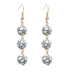 Rhinestone Football & Rugby Earrings for Women - Sparkling Sports Fan Dangle Drop Stud Earrings
