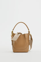 Elegant Bundle Closure Portable Hobo Bag - Stylish Crossbody Broadband Drawstring Bucket Bag