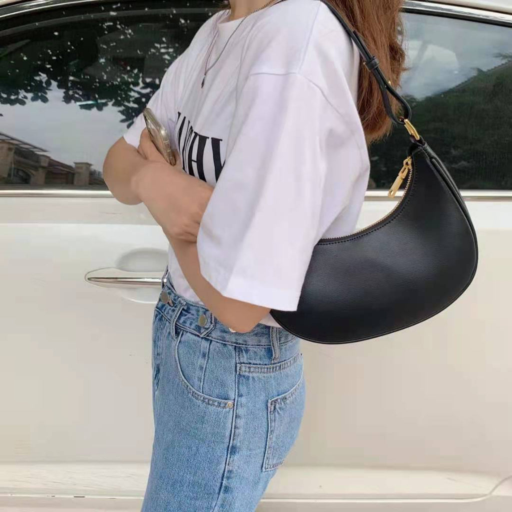 Elegant Small Shoulder Purse – Stylish Underarm Bag & Half Moon Bag for Women, Perfect Autumn Hobo Shoulder Handbag