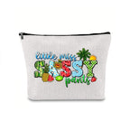 Linen printed cosmetic bag, cosmetic lipstick storage bag, small simple zipper evening clutch bag, - SJB-DIAMOND ELITES