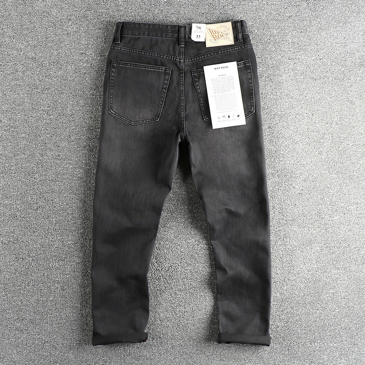 Fashion American Washed Black Gray Jeans Men Lootquake LLC