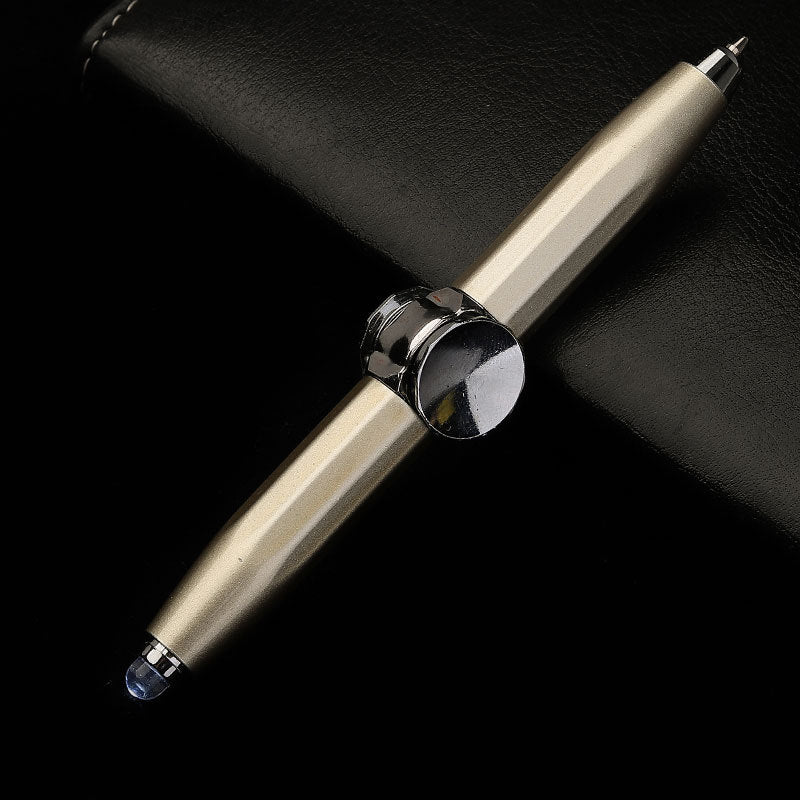 Creative Multi-Function LED Pen Spinning Decompression Gyro Metal Ballpoint Pen Fashion Office School Supplies Writing Pens Pi-Mart