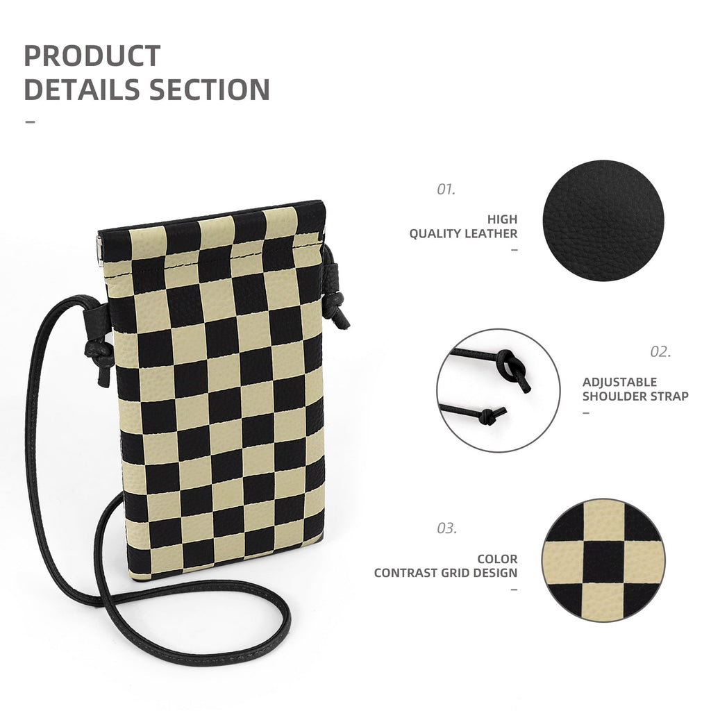 Leather mobile phone bag, mini bag, small satchel for mobile phone, phone purse crossbody - SJB-DIAMOND ELITES