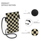 Leather mobile phone bag, mini bag, small satchel for mobile phone, phone purse crossbody - SJB-DIAMOND ELITES