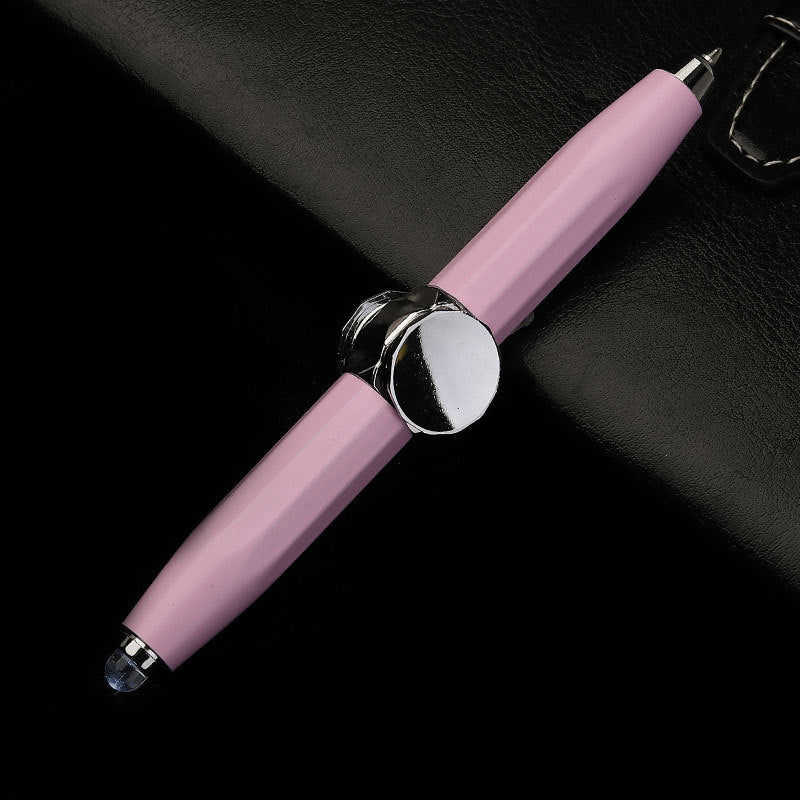 Creative Multi-Function LED Pen Spinning Decompression Gyro Metal Ballpoint Pen Fashion Office School Supplies Writing Pens Pi-Mart