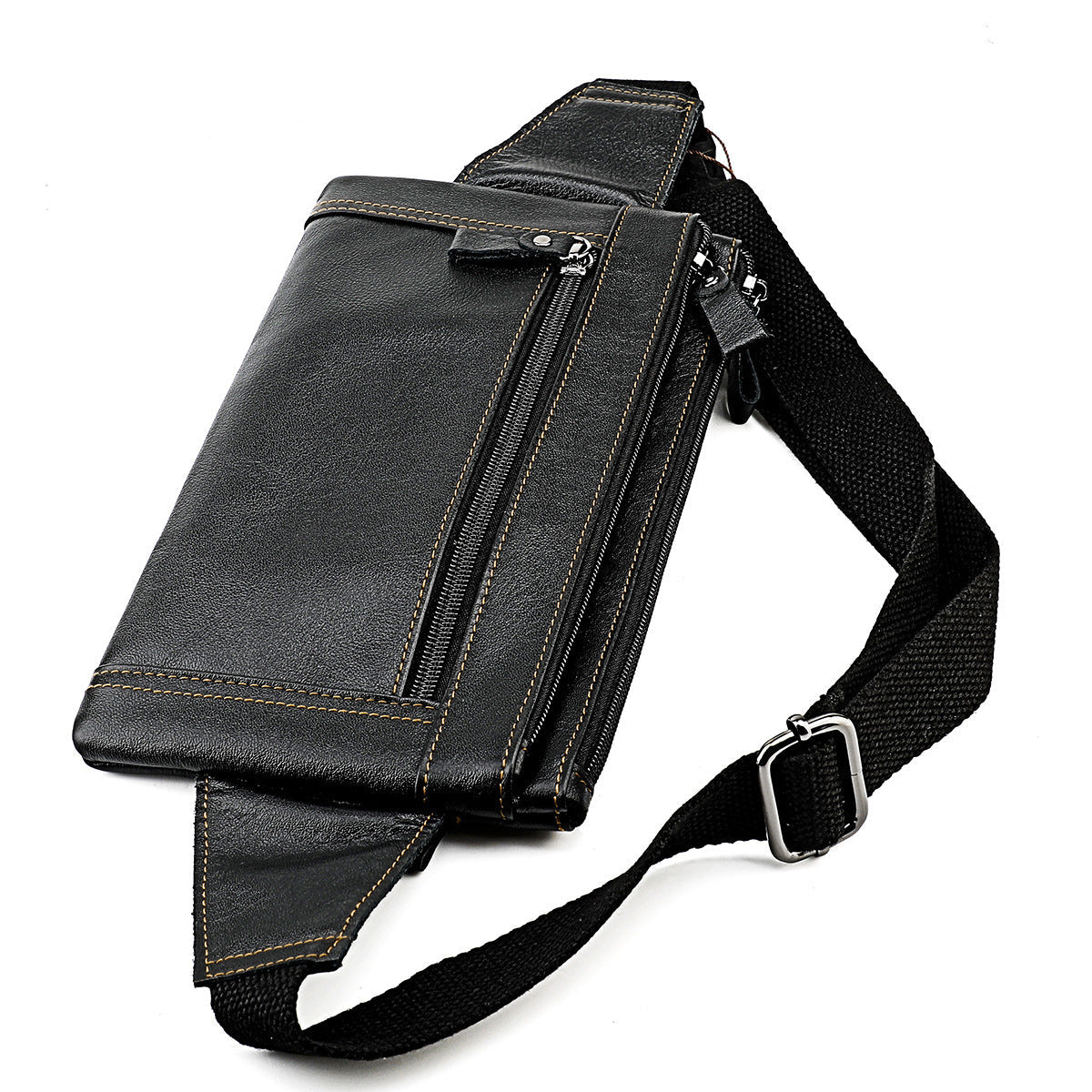 Multifunctional Genuine Leather Chest Bag & Waist Bag for Men and Women – Fanny Pack for Travel, Sports, Running, and Holidays with Multiple Pockets - SJB-DIAMOND ELITES