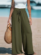 Women's Drawstring Loose Casual Wide-leg Trousers Lootquake LLC