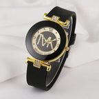 Fashion Women's Diamond Silicone Strap Quartz Watch - SJB-DIAMOND ELITES