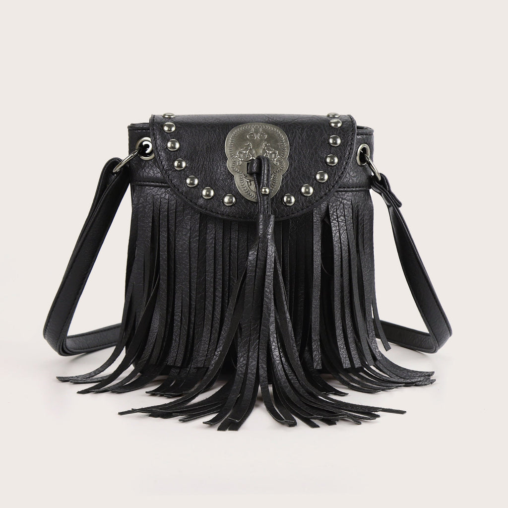 stylish envelope bag, skull fringed bag, women's rivet shoulder crossbody bag - SJB-DIAMOND ELITES