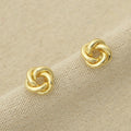 Hollow Tube Twisted Surround Hollow Ear Stud Pi-Mart