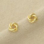 Hollow Tube Twisted Surround Hollow Ear Stud Pi-Mart