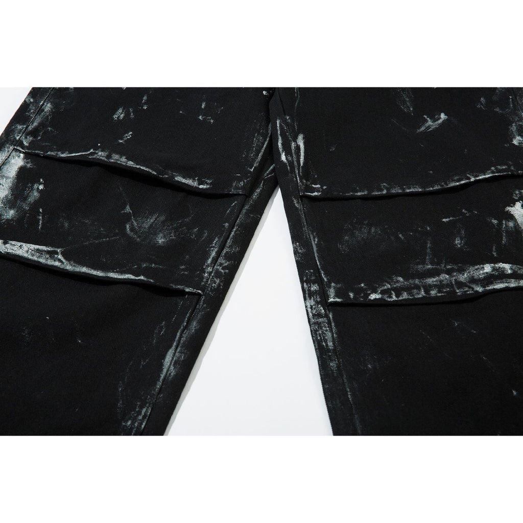 Men's American-style Retro Heavy-duty Painted Multi-pocket Jeans Lootquake LLC