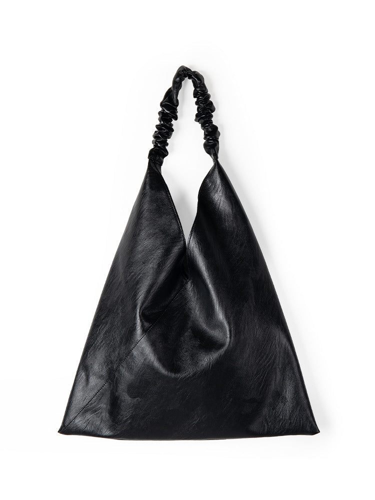 Slouch purse, pu leather shoulder bag, armpit bag commuter, casual large capacity tote bag