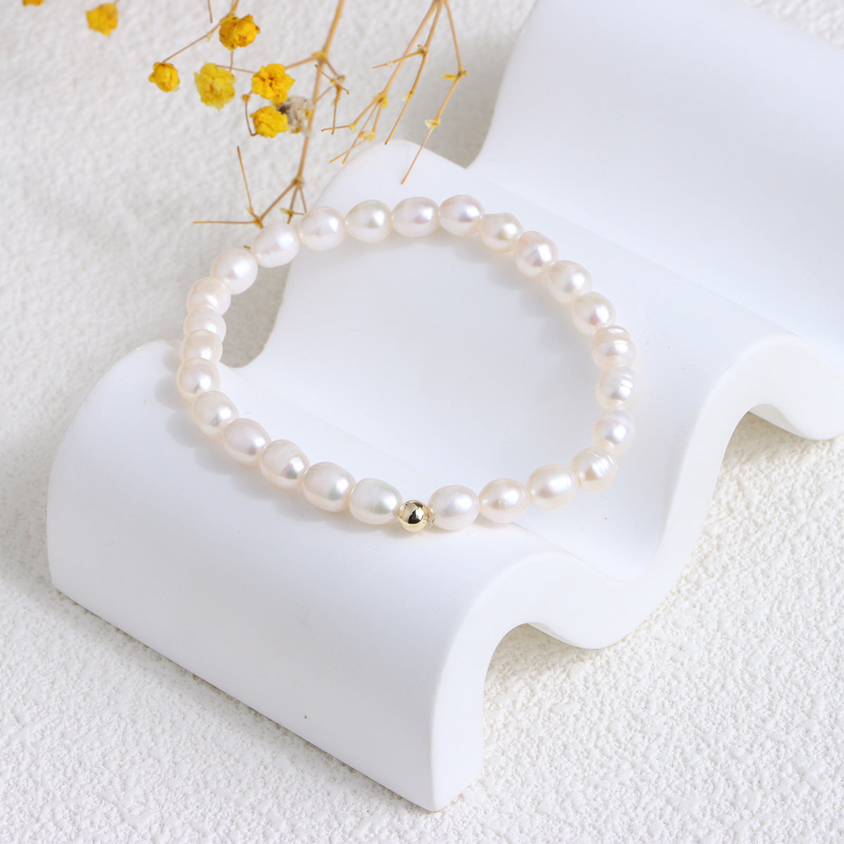 Freshwater Pearl Bracelet Female 14k Real Gold Pi-Mart