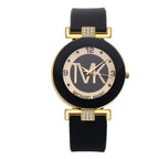Fashion Women's Diamond Silicone Strap Quartz Watch - SJB-DIAMOND ELITES