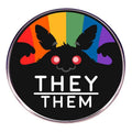 Rainbow Moth Man Pin Badge Metal