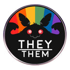 Rainbow Moth Man Pin Badge Metal