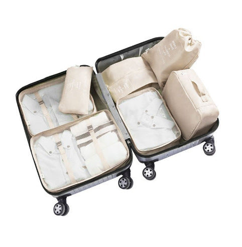 7Pcs a set of large-capacity travel bags, tote wet and dry separation fitness bags, suitcase seven-piece storage set, travel bag organizer - SJB-DIAMOND ELITES