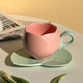 Creative Ceramic Coffee Set Suit Breakfast Milk Cup And Saucer Pi-Mart