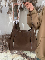 Vintage large capacity hobo bag for women, women's fashion tote bag, textured portable commuter bag - SJB-DIAMOND ELITES
